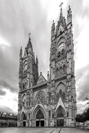 Facade of basilica; designed by Emilio Tarlier; built 1892-1909